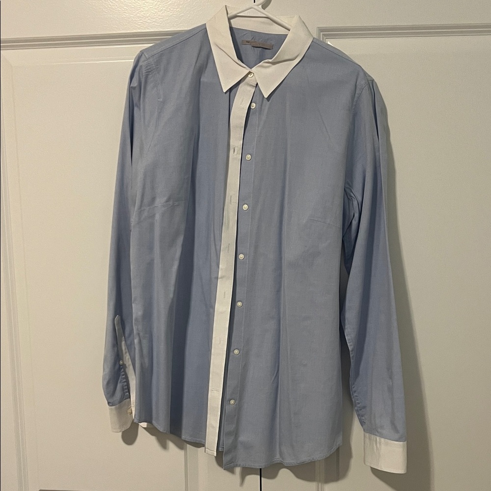 GAP Light Blue and White Dress Shirt